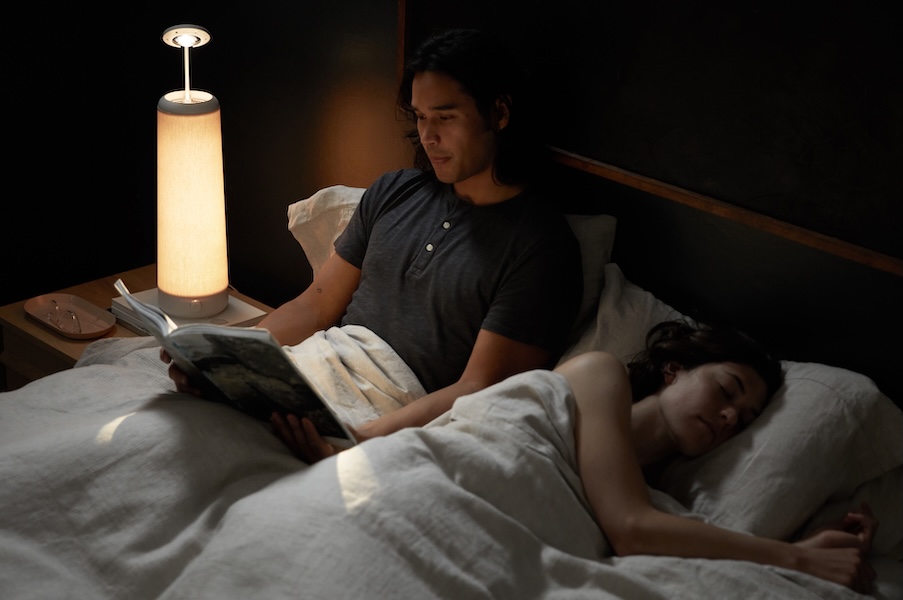 The beautiful Nightside table lamp is a marriage-saver